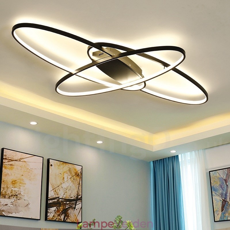 Dæmpbar Oval Moderne Moderne Loftslampe i Aluminium Flush Mount Lampe til Stue Sengeværelse Kan også bruges som væglampe