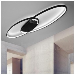 Dæmpbar Oval Moderne Moderne Loftslampe i Aluminium Flush Mount Lampe til Stue Sengeværelse Kan også bruges som væglampe