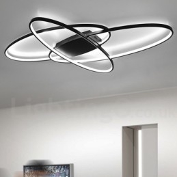 Dæmpbar Oval Moderne Moderne Loftslampe i Aluminium Flush Mount Lampe til Stue Sengeværelse Kan også bruges som væglampe