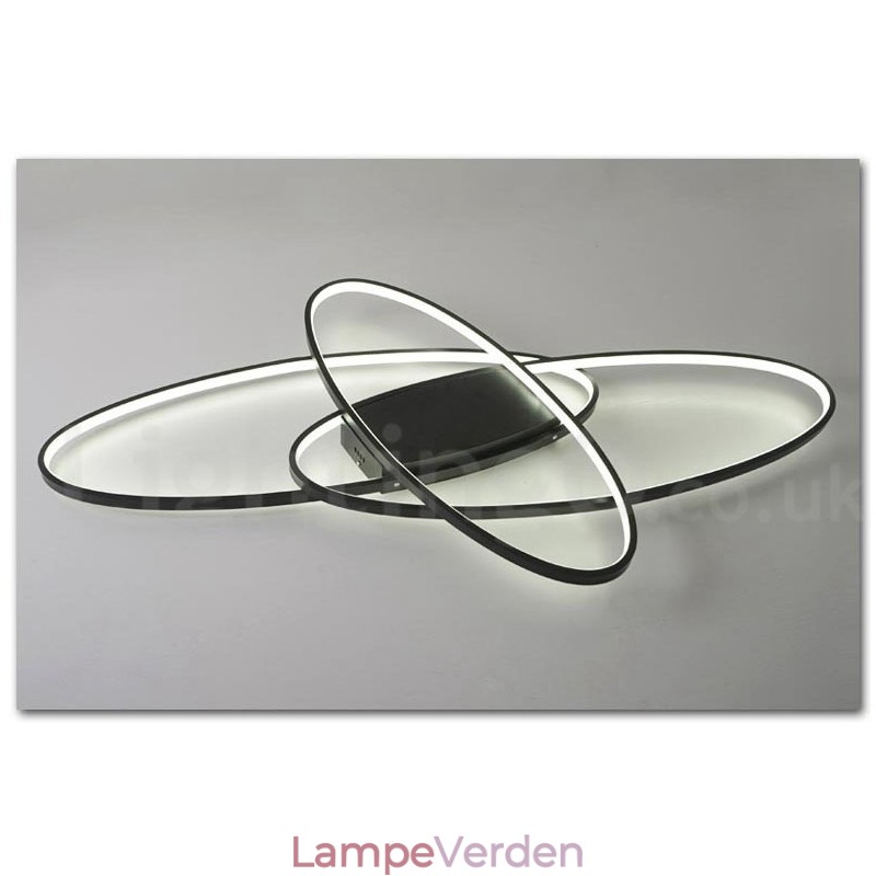 Dæmpbar Oval Moderne Moderne Loftslampe i Aluminium Flush Mount Lampe til Stue Sengeværelse Kan også bruges som væglampe