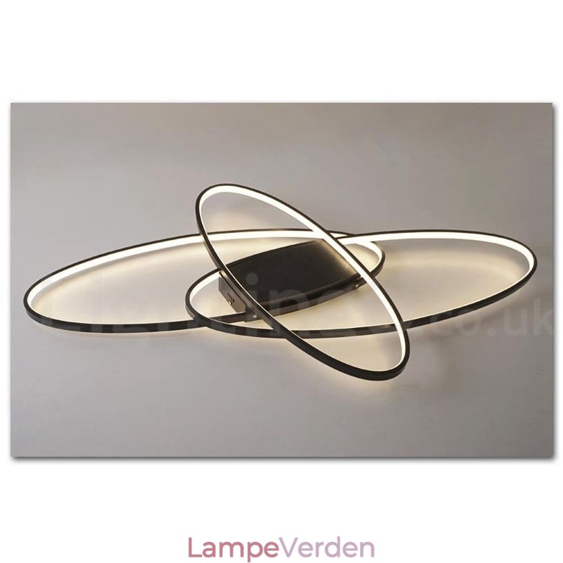 Dæmpbar Oval Moderne Moderne Loftslampe i Aluminium Flush Mount Lampe til Stue Sengeværelse Kan også bruges som væglampe