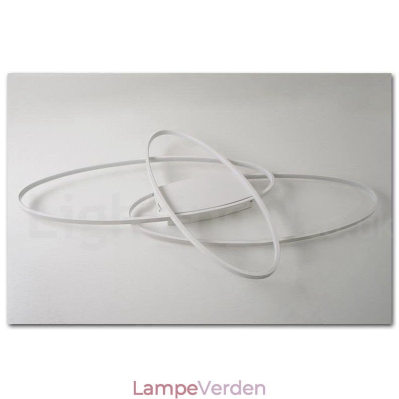 Dæmpbar Oval Moderne Moderne Loftslampe i Aluminium Flush Mount Lampe til Stue Sengeværelse Kan også bruges som væglampe