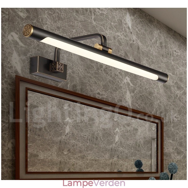 IPMirror Lampe Badeværelseslamper Rene messing væglamper med akryl skærm Makeup belysning