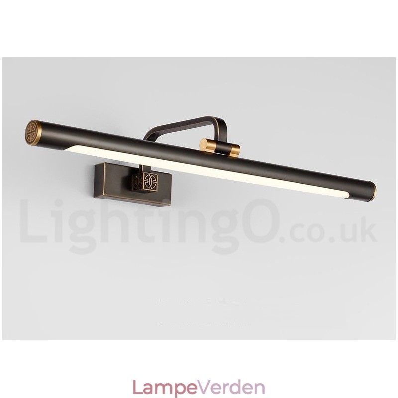 IPMirror Lampe Badeværelseslamper Rene messing væglamper med akryl skærm Makeup belysning