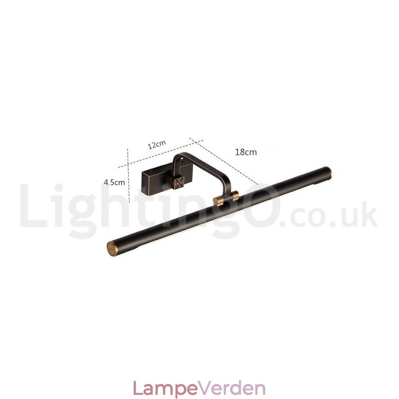 IPMirror Lampe Badeværelseslamper Rene messing væglamper med akryl skærm Makeup belysning