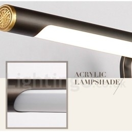 IPMirror Lampe Badeværelseslamper Rene messing væglamper med akryl skærm Makeup belysning