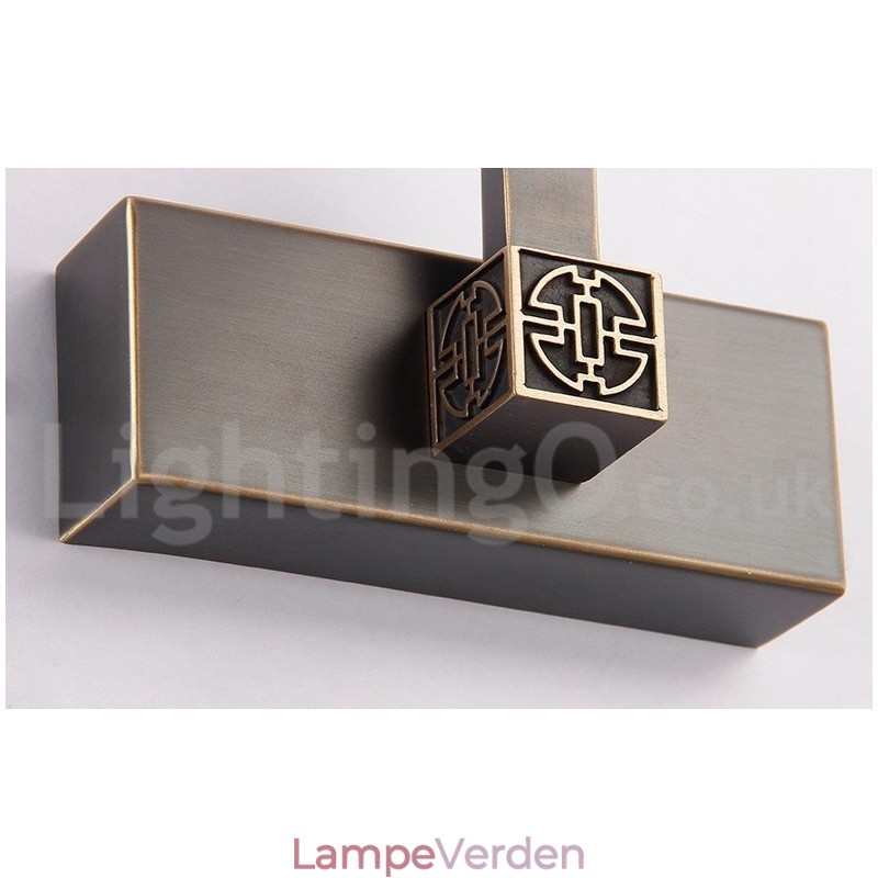 IPMirror Lampe Badeværelseslamper Rene messing væglamper med akryl skærm Makeup belysning