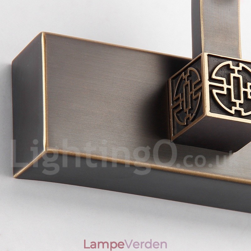 IPMirror Lampe Badeværelseslamper Rene messing væglamper med akryl skærm Makeup belysning