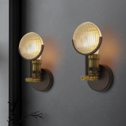 1 lys rustik retro vintage væglampe med glasskærm Special til hotelkontor Showroom Stue Spisestue