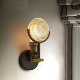 1 lys rustik retro vintage væglampe med glasskærm Special til hotelkontor Showroom Stue Spisestue