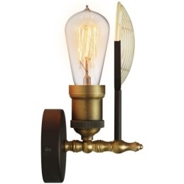 1 lys rustik retro vintage væglampe med glasskærm Special til hotelkontor Showroom Stue Spisestue
