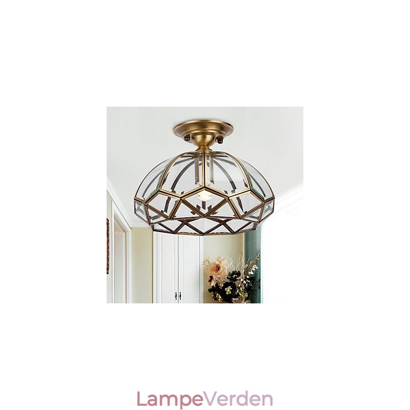 Moderne moderne dekorativt design kobber loftslampe familie