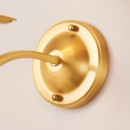 Ren messing Luksuriøs rustik retro vintage 1 lys stearinlys væglampe med stofskærm Speciel til hotelværelses udstillingsrum Stue Spisestue