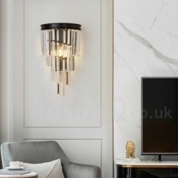 Moderne luksus K9 krystal væglampe med krystal skærm