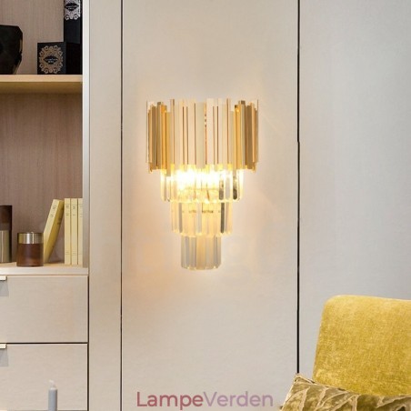 Guld matchende postmoderne luksus K9 krystal væglampe med krystal skærm Guld matchende postmoderne luksus K9 krystal væglampe med krystal skærm