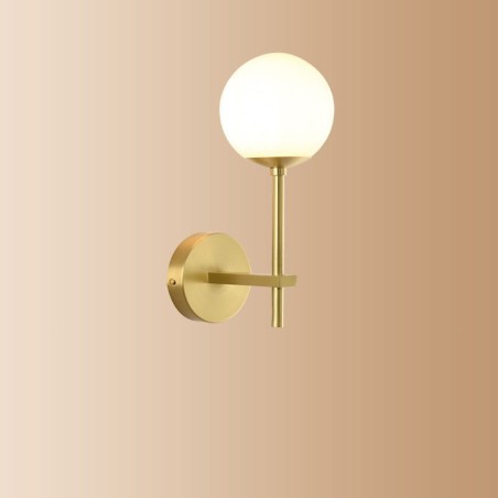 Modern Molecules Bean Wall Light med kugleglasskærm Modern Molecules Bean Wall Light med kugleglasskærm