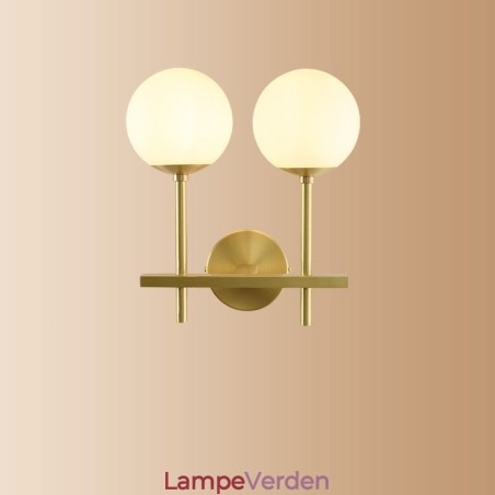 Modern Molecules Bean Wall Light med kugleglasskærm Modern Molecules Bean Wall Light med kugleglasskærm
