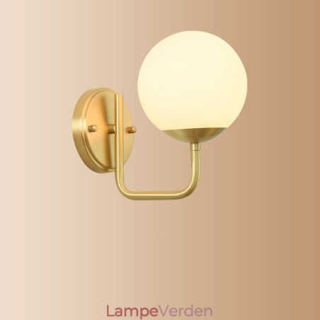 Modern Molecules Bean Wall Light med kugleglasskærm Modern Molecules Bean Wall Light med kugleglasskærm