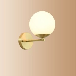 Modern Molecules Bean Wall Light med kugleglasskærm