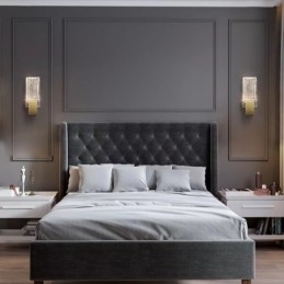 Postmoderne Minimalistisk Stue Krystal Væglamper Amerikansk kunst Bedside Soveværelse Study Wall Sconces
