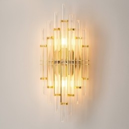 Hotellys Luksus Krystal Væglampe Post moderne Personlighed Stue Gang Indgang Bagtæppe Væglampe Soveværelse Sengekant Dekorative lampetter
