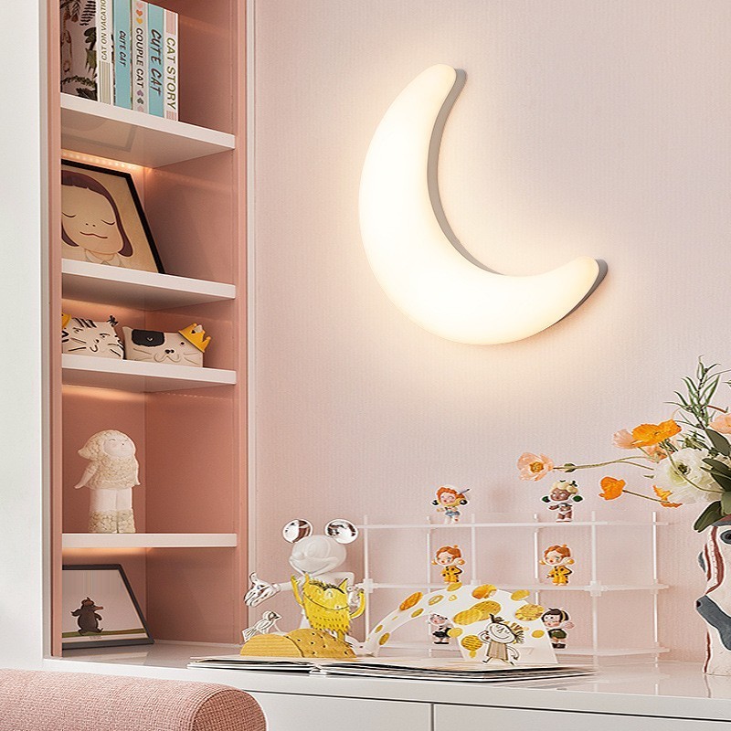20W Nordic Indoor Moon Shape Børneværelse Væglamper Loftslamper