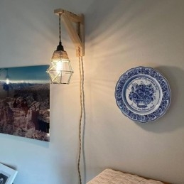 Hamp Rope Iron Art Wall Light American Pastoral Retro Wall Sconce With Plug