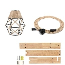 Hamp Rope Iron Art Wall Light American Pastoral Retro Wall Sconce With Plug