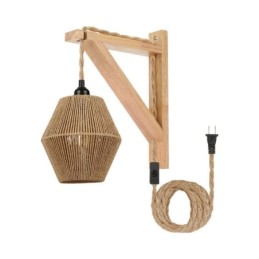 Papir Rope Wall Sconce American Pastoral Retro Væglampe Med Stik