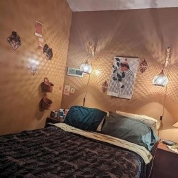 Bambus Væglampe American Pastoral Retro Hamp Rope Væglampe med stik