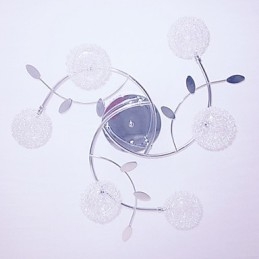 Moderne moderne krystal galvaniseret flush Mount