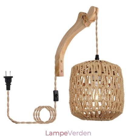 American Retro Wall Sconce 3M Hamp Rope Hanging Line Paper Rope Woven Lampeskærm American Retro Wall Sconce 3M Hamp Rope Hanging Line Paper Rope Woven Lampeskærm