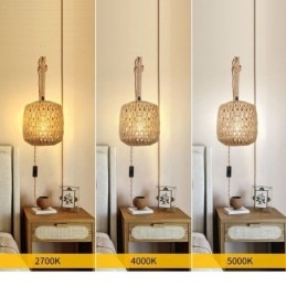 American Retro Wall Sconce 3M Hamp Rope Hanging Line Paper Rope Woven Lampeskærm
