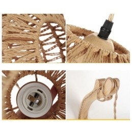 American Retro Wall Sconce 3M Hamp Rope Hanging Line Paper Rope Woven Lampeskærm