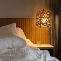 American Retro Wall Sconce 3M Hamp Rope Hanging Line Paper Rope Woven Lampeskærm
