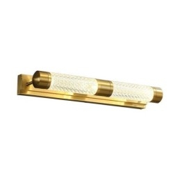 Væglampe Messing Akryl Cylinder Spejl Front Lys