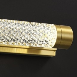 Væglampe Messing Akryl Cylinder Spejl Front Lys