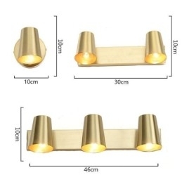 Nordic Messing Spejl Front Light Spot Væglampe