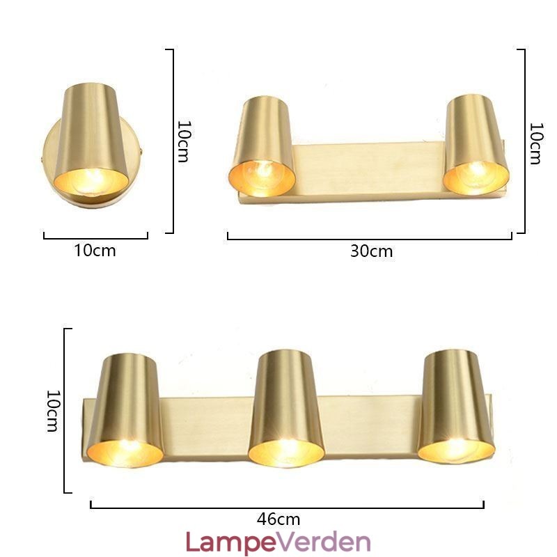 Nordic Messing Spejl Front Light Spot Væglampe