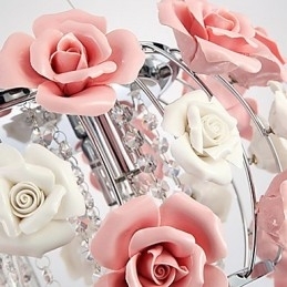 Country Crystal galvaniseret metal Flush Mount