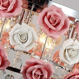 Country Crystal galvaniseret metal Flush Mount