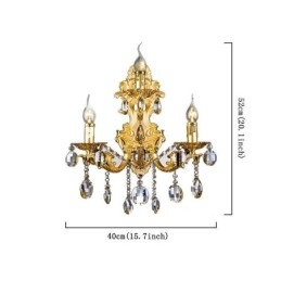 Europæisk mode væglampe Luksuriøs Crystal Drop Wall Sconce Lighting