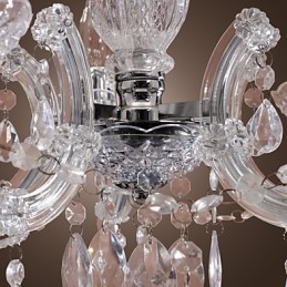 Upligh krom loftslampe stearinlys akryl armatur lysekrone pendel