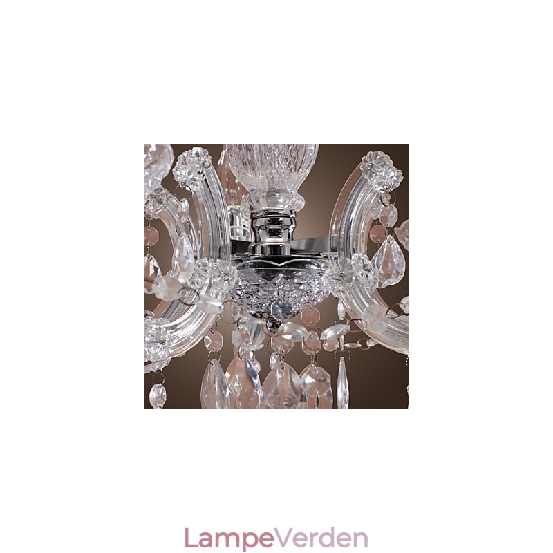 Upligh krom loftslampe stearinlys akryl armatur lysekrone pendel