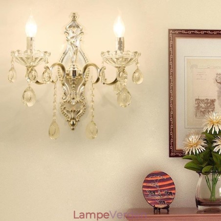 Europæisk Væglampe Krystal Væglampe Dekoration Lys Lampetlampe Belysning Europæisk Væglampe Krystal Væglampe Dekoration Lys Lampetlampe Belysning