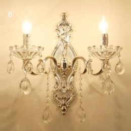 Europæisk Væglampe Krystal Væglampe Dekoration Lys Lampetlampe Belysning