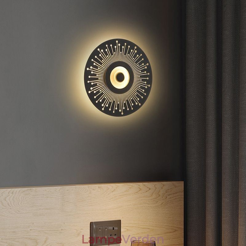 Wall Sconce Nordic Fuld Kobber Hul Rund Væglampe