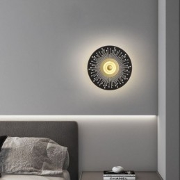 Wall Sconce Nordic Fuld Kobber Hul Rund Væglampe