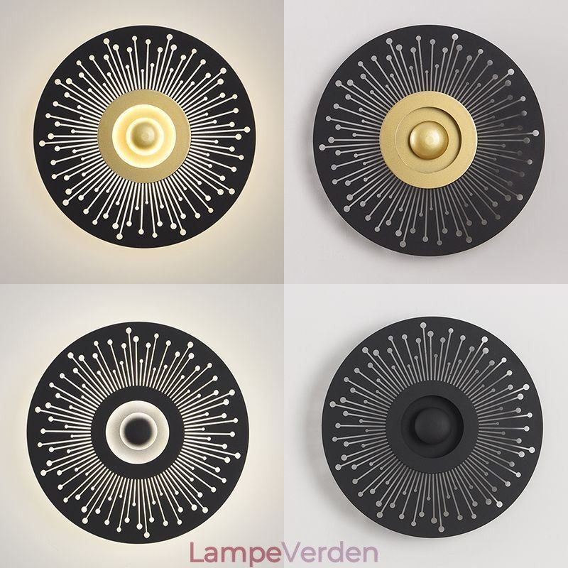 Wall Sconce Nordic Fuld Kobber Hul Rund Væglampe