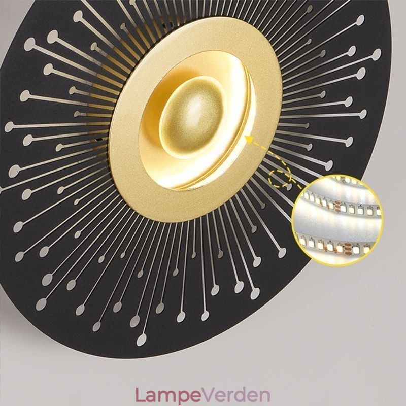 Wall Sconce Nordic Fuld Kobber Hul Rund Væglampe